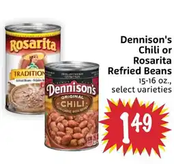 Foodmaxx Dennison's Chili or Rosarita Refried Beans offer