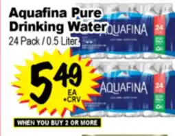 Superior Grocers Aquafina Pure Drinking Water offer