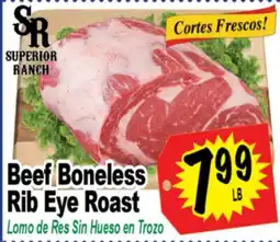 Superior Grocers Beef Boneless Rib Eye Roast offer