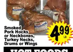 Superior Grocers Smoked Pork Hocks or Neckbones, Turkey Necks, Drums or Wings Drums or Wings offer