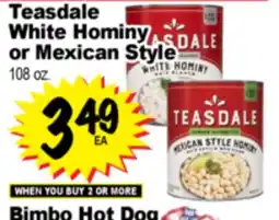 Superior Grocers Teasdale White Hominy or Mexican Style offer
