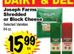 Superior Grocers Joseph Farms Shredded or Block Cheese offer