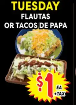 Superior Grocers FLAUTAS OR TACOS DE PAPA offer