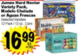 Superior Grocers Jumex Hard Nectar Variety Pack, Modelo Chelada or Aguas Frescas offer