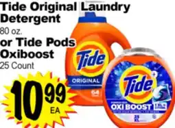 Superior Grocers Tide Original Laundry Detergent 80 oz. or Tide Pods Oxiboost 25 Count offer