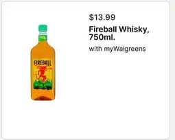 Walgreens Fireball Whisky, 750ml offer