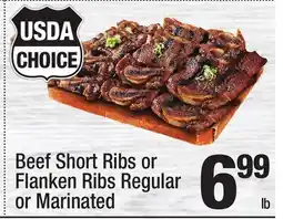 Super King Markets Beef Short Ribs or Flanken Ribs Regular or Marinated offer