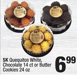 Super King Markets SK Quequitos White, Chocolate 14 ct or Butter Cookies 24 oz offer