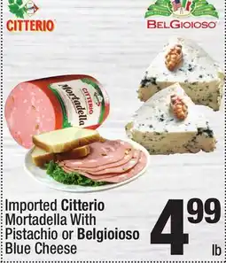 Super King Markets Imported Citterio Mortadella With Pistachio or Belgioioso Blue Cheese offer