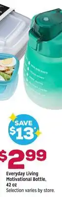 Grocery Outlet Everyday Living Motivational Bottle offer