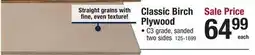 Menards Classic Birch Plywood offer