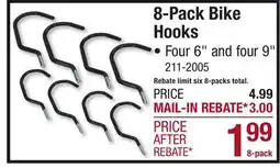 Menards 8-Pack Bike Hooks offer