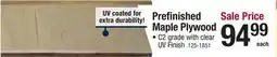 Menards Prefinished Maple Plywood offer