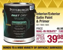 Menards Interior/Exterior Satin Paint & Primer offer