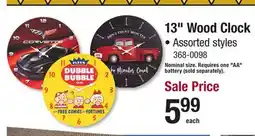 Menards 13 Wood Clock offer