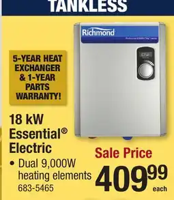 Menards 18 kW Esesential Electric offer