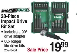 Menards 28-Piece Impact Drive Bit Set offer