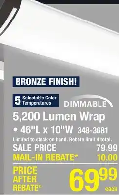 Menards 5,200 Lumen Wrap Lights offer