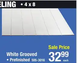 Menards White Grooved offer