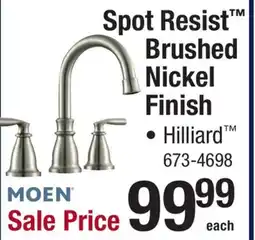 Menards Spot Resist Brushed Nickel Finish offer