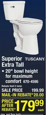 Menards Superior Extra Tall offer