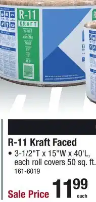 Menards R-11 Kraft Faced offer