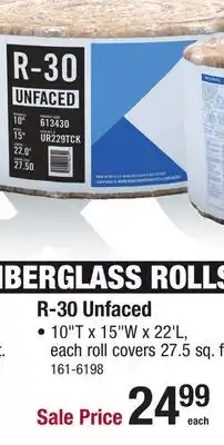 Menards R-30 Unfaced offer