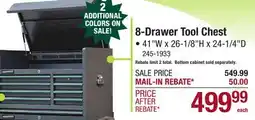 Menards 8-Drawer Tool Chest offer