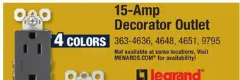 Menards 15-Amp Decorator Outlet offer