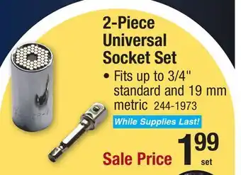 Menards 2-Piece Universal Socket Set offer