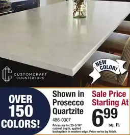 Menards Shown in Prosecco Quartzite offer