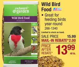 Menards Wild Bird Food offer