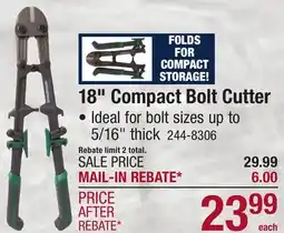 Menards 18 Compact Bolt Cutter offer