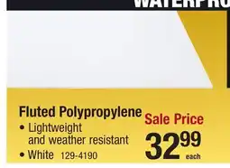 Menards Fluted Polypropylene offer