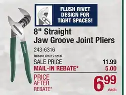 Menards 8 Straight Jaw Groove Joint Pliers offer