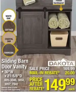 Menards Sliding Barn Door Vanity offer