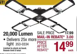 Menards 20,000 Lumen offer