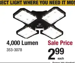 Menards 4,000 Lumen GT-Lite LED Utility Light Bulb offer