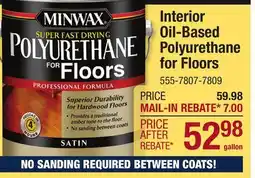 Menards Interior Oil-Based Polyurethane for Floors offer
