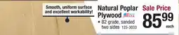 Menards Natural Poplar Plywood offer