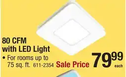 Menards 80 CFM with LED Light offer