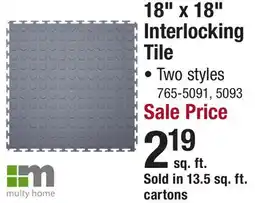 Menards 18 x 18 Interlocking Tile offer