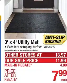 Menards 3' x 4' Utility Mat offer
