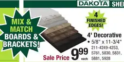Menards 4' Decorative offer