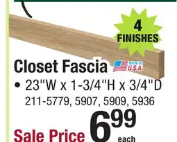 Menards Closet Fascia offer