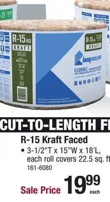 Menards R-15 Kraft Faced offer