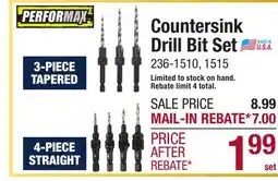Menards Countersink Drill Bit Set offer