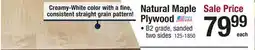 Menards Natural Maple Plywood offer