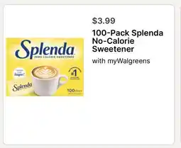 Walgreens 100-Pack Splenda No-Calorie Sweetener offer