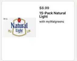 Walgreens 15-Pack Natural Light offer